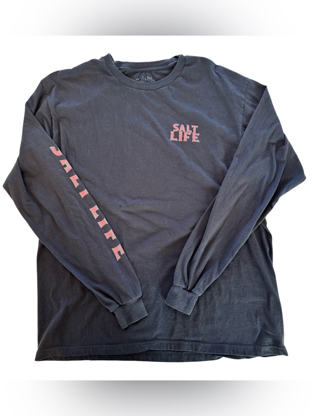 Salt Life Black “Underwater Alien” Long Sleeve T-Shirt Men’s L Octopus Captain